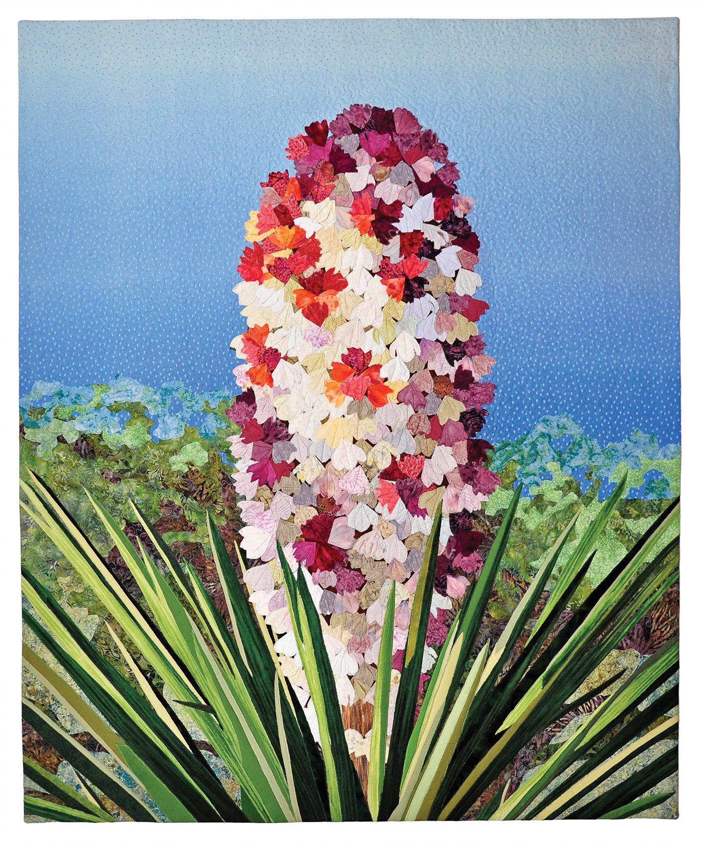 Yucca Bloom | SAQA - Studio Art Quilt Associates
